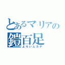 とあるマリアの鎧百足（よろいムカデ）