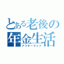 とある老後の年金生活（アフターライフ）