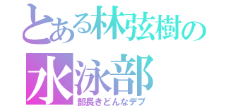 とある林弦樹の水泳部（部長きどんなデブ）