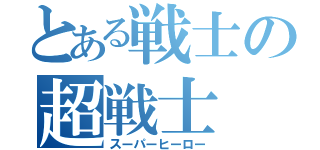 とある戦士の超戦士（スーパーヒーロー）