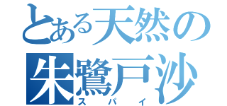 とある天然の朱鷺戸沙耶（スパイ）