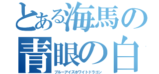 とある海馬の青眼の白龍（ブルーアイズホワイトドラゴン）