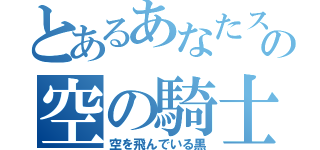 とあるあなたスカイでブレークの空の騎士（空を飛んでいる黒）