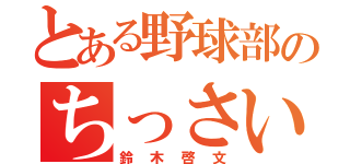 とある野球部のちっさい（鈴木啓文）