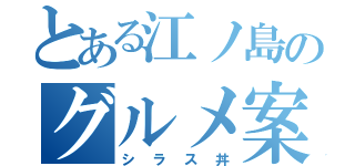 とある江ノ島のグルメ案内（シラス丼）