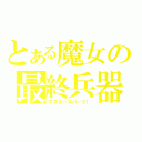 とある魔女の最終兵器（マスタースパーク！）