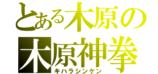 とある木原の木原神拳（キハラシンケン）