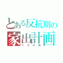 とある反抗期の家出計画（１５の夜）