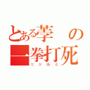 とある荸薺の一拳打死（だが断る）