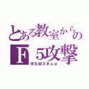 とある教室からのＦ５攻撃（学生部ざまぁｗ）