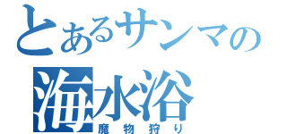 とあるサンマの海水浴（魔物狩り）