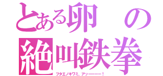 とある卵の絶叫鉄拳（フタエノキワミ、アッーーーー！）