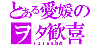 とある愛媛のヲタ歓喜（Ｆａｔｅを放送）