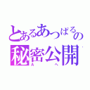 とあるあつぱるの秘密公開（Ａへ）