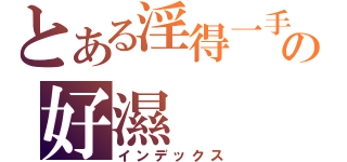 とある淫得一手の好濕（インデックス）