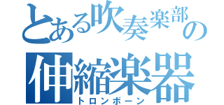 とある吹奏楽部の伸縮楽器（トロンボーン）