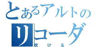 とあるアルトのリコーダー（吹ける）