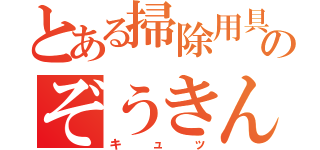 とある掃除用具のぞうきん（キュッ）