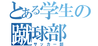 とある学生の蹴球部（サッカー部）