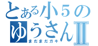 とある小５のゆうさんⅡ（まだまだガキ）