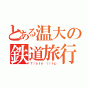 とある温大の鉄道旅行記（Ｔｒａｉｎ ｔｒｉｐ）