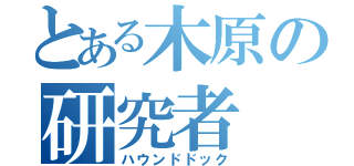 とある木原の研究者（ハウンドドック）