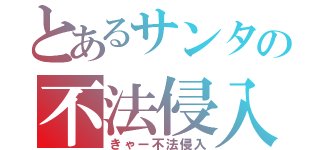 とあるサンタの不法侵入（きゃー不法侵入）