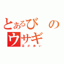 とあるびのウサギ（目が赤い）