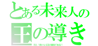 とある未来人の王の導き（祝え！新たなる王の誕生である！）