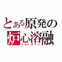 とある原発の炉心溶融（メルトダウン）