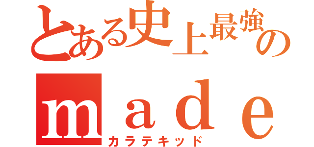 とある史上最強のｍａｄｅ ｉｎ ＪＡＰＡＮ（カラテキッド）