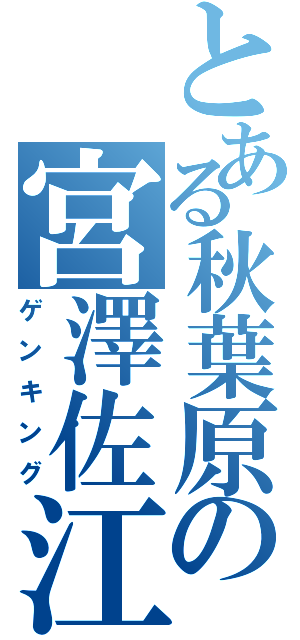 とある秋葉原の宮澤佐江（ゲンキング）