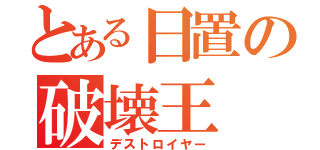 とある日置の破壊王（デストロイヤー）