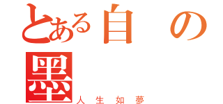 とある自戀の墨鳶（人生如夢）