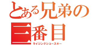 とある兄弟の三番目（ライジングシコースキー）