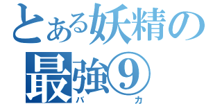 とある妖精の最強⑨（バカ）