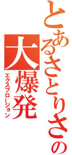 とあるさとりさんの大爆発（エクスプロージョン）