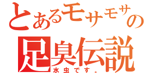 とあるモサモサの足臭伝説（水虫です。）