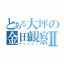 とある大坪の金田観察Ⅱ（マイハニー）