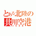 とある北陸の共用空港（小松空港）