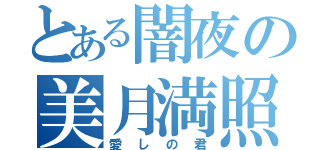 とある闇夜の美月満照（愛しの君）