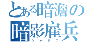 とある暗澹の暗影雇兵（シャドウ）