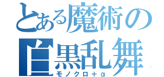 とある魔術の白黒乱舞（モノクロ＋α）