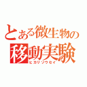 とある微生物の移動実験（ヒカリソウセイ）