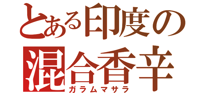 とある印度の混合香辛料（ガラムマサラ）