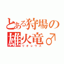 とある狩場の雄火竜♂（リオレウス）