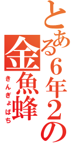 とある６年２組の金魚蜂（きんぎょばち）