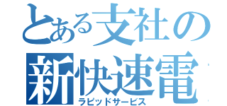 とある支社の新快速電車（ラピッドサービス）