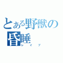 とある野獣の昏睡（レイプ）