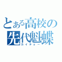 とある高校の先代魁蝶（カイチョー）